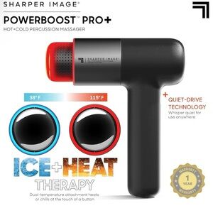 Sharper Image Powerboost Pro+ Black and Red Massager